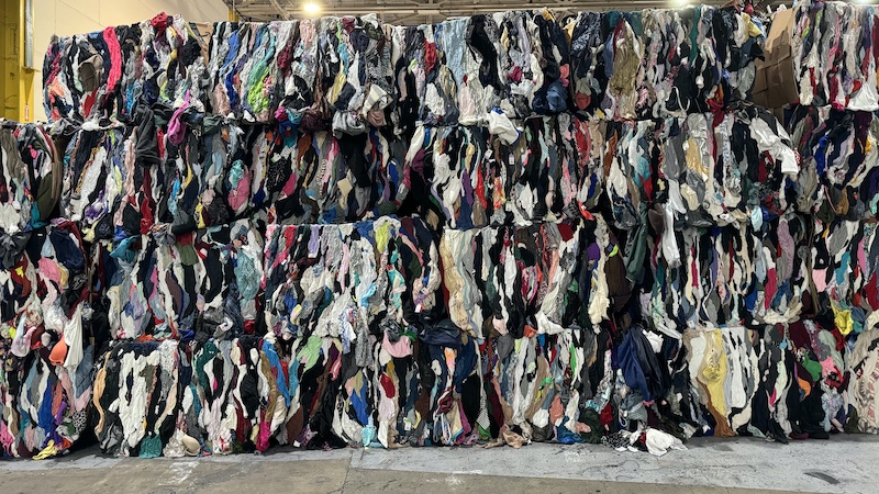 Post-consumer textiles are collected at various locations, including this US charity, and are then sent to sorting centers. (Photo: Business Wire)