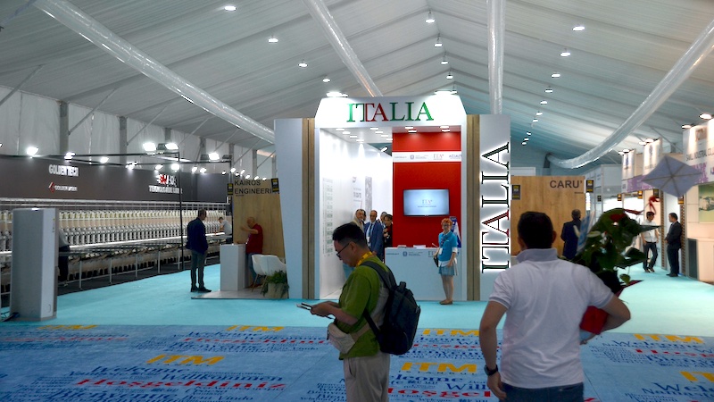 Italian textile machinery manufacturers at the ACIMIT joint stand at ITM 2024 © 2024 TexData International