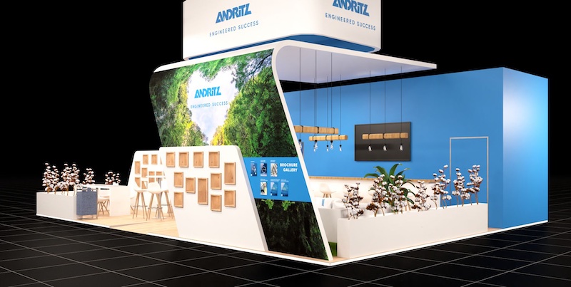 Booth design concept for Techtextil Frankfurt 2024 © ANDRITZ