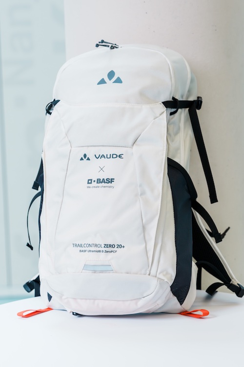 The TRAILCONTROL ZERO 20+ bike backpack by VAUDE made with Ultramid® ZeroPCF by BASF © 2026 Photo: BASF