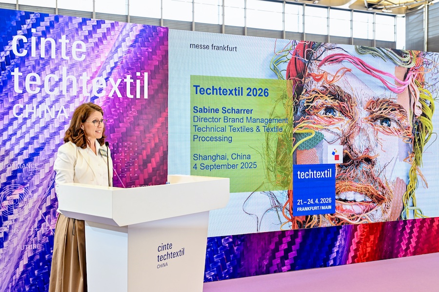 2026 is also a Techtextil year in Frankfurt – the leading international trade fair for technical textiles, set to showcase a wide range of innovations. Here, Sabine Scharrer, Director Brand Management Technical Textiles & Textile Processing, provides insights into the upcoming edition of the fair. © 2026 Messe Frankfurt