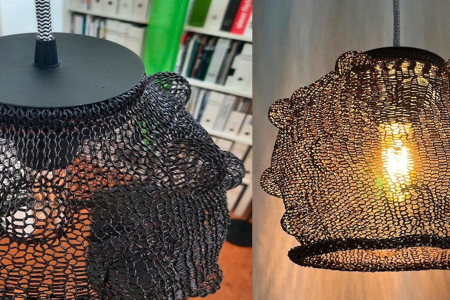 Self-supporting lampshade made of FormLig. © 2026 Photo: DITF