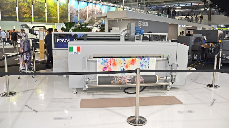 Epson digital textile printer presentation at ITMA 2023 © 2024 TexData International