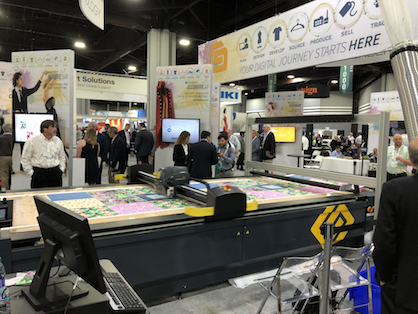 Gerber booth at the Texprocess Americas 2018 in Atmanta also showing as a guest the Kornit digital printer (c) Gerber Technology Gerber booth at the Texprocess Americas 2018 in Atmanta also showing as a guest the Kornit digital printer (c) Gerber Technology