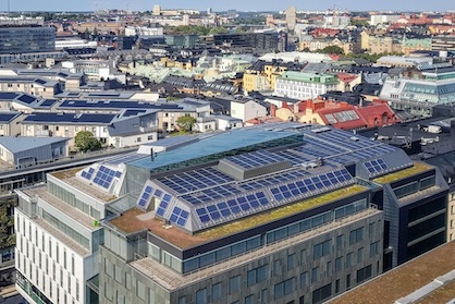 Solar panels at H&Ms Head Office, Stockholm © H&M