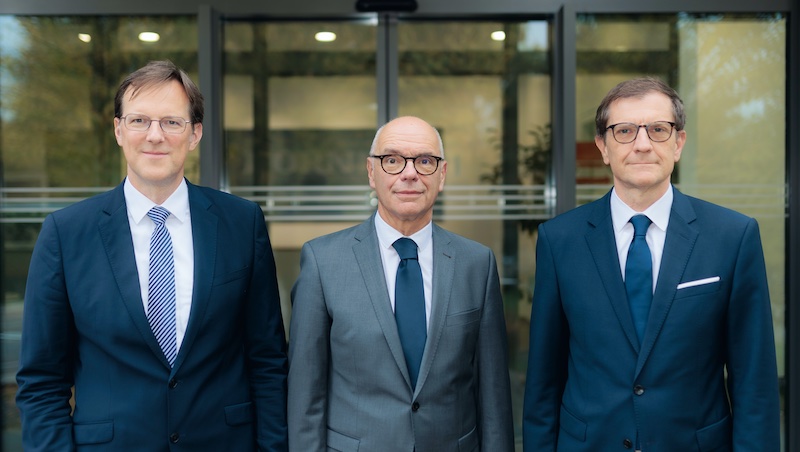 The managing directors of Lindauer DORNIER: CTO Dr. Holger Niemeier, CEO Andreas Kückelmann and CFO Franz-Peter Matheis © 2024 Lindauer DORNIER