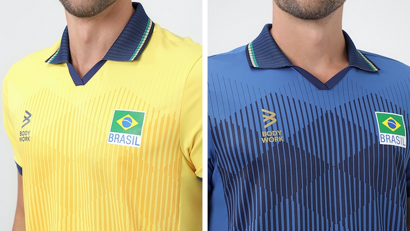 Body Work, a fitness brand from Riachuelo, has revealed the official Brazilian Volleyball team shirts for the 2024 Summer Games. The fabric blends two technologies from The LYCRA Company: 92% COOLMAX® EcoMade fiber made from pre-consumer textile waste and 8% LYCRA® fiber to help keep athletes cool, dry, and moving freely. (Photo: Business Wire)