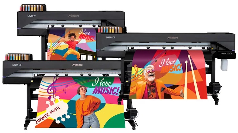 The CJV200-75 is one of the latest innovations from Mimaki’s print and cut, eco-solvent CJV200 Series  © 2024 Mimaki