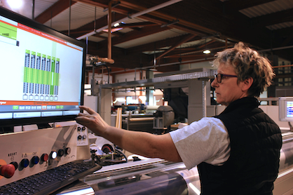 The five-chamber Montex 8500 machine at the Fourneaux plant is equipped with newly-developed 24-inch visualisation monitors, providing total, intuitive automation and surveillance via the Monforts Qualitex 800 system (c) 2018 Monforts The five-chamber Montex 8500 machine at the Fourneaux plant is equipped with newly-developed 24-inch visualisation monitors, providing total, intuitive automation and surveillance via the Monforts Qualitex 800 system (c) 2018 Monforts