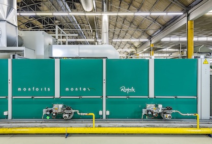 Dominating the Riopele finishing department is the latest Montex stenter (c) 2018 Monforts Dominating the Riopele finishing department is the latest Montex stenter (c) 2018 Monforts