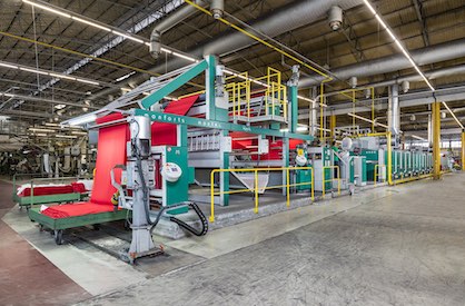 The 12-chamber Montex stenter has a full installation length of some 70-metres (c) 2018 Monforts The 12-chamber Montex stenter has a full installation length of some 70-metres (c) 2018 Monforts