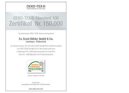 Oeko-Tex Standard 100 Certificate