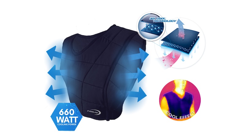 E-COOLINE cooling vest with 3-D-COOL technology © 2024 pervormance international