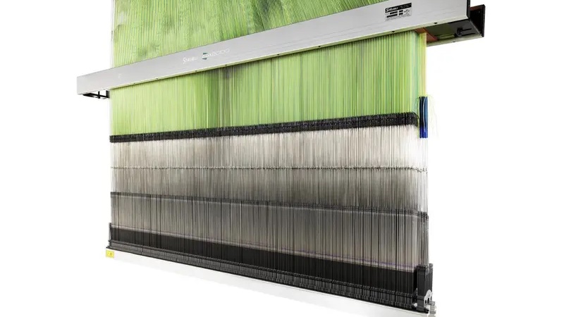 Stäubli harnesses make the perfect link between the Jacquard machine and the warp threads of the weaving machine for all types of application from high speed to heavy duty © 2024 Stäubli