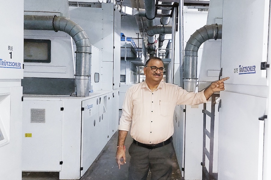 Ashish Raval, Vice President Spinning, Nandam Terry: “Installing TS-T3 and TS-T5 technologies has drastically reduced color contaminations and improved fabric appearance, satisfying high-end brands and our end users.”  © 2025 Trützschler