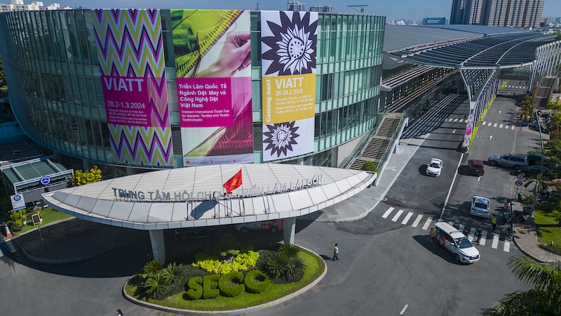 Vietnam's next International Trade Fair for Apparel, Textiles and Textile Technologies is taking place at Saigon Exhibition and Convention Center (SECC) in Ho Chi Minh City from 26 – 28 February 2025  © 2024 Messe Frankfurt