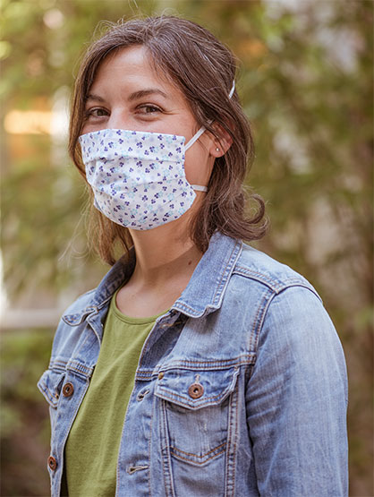 Woman wearing a mask republic face mask Photo: © paper republic