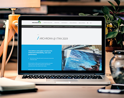 Stay tuned with Archroma highlights and activities at ITMA 2019 by visiting on the dedicated event webpage. (Photo: Archroma) Stay tuned with Archroma highlights and activities at ITMA 2019 by visiting on the dedicated event webpage. (Photo: Archroma)
