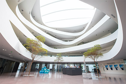 Borealis Innovation Headquarters Atrium Showroom in Linz, Austria © 2020 Borealis