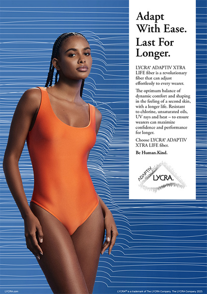 The LYCRA Company introduces LYCRA® ADAPTIV XTRA LIFE fiber for swimwear and activewear that lasts up to 10 times longer than garments made with ordinary spandex. (Photo: Business Wire)