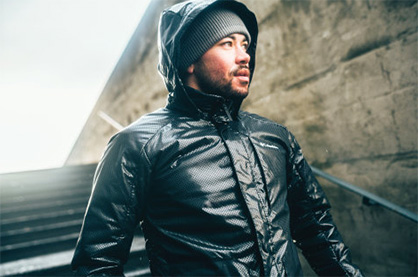 three forks black dot jacket