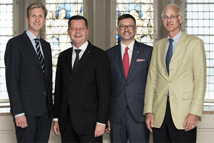 Presidency Bremen Cotton Exchange: Vice President Mr Ernst Grimmelt, President Mr Jens Lukaczik, Vice President Mr Henning Hammer, Vice President Mr Fritz Grobien (c) 2018 ICAC Presidency Bremen Cotton Exchange: Vice President Mr Ernst Grimmelt, President Mr Jens Lukaczik, Vice President Mr Henning Hammer, Vice President Mr Fritz Grobien (c) 2018 ICAC