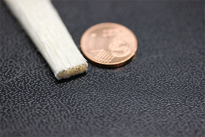 3D-Printed continuous fiber reinforced test coupon. Photo: DITF