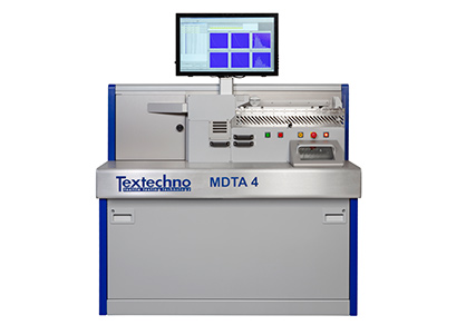 Preparation for the classification of recycled fibers with the MDTA 4 measuring device from Textechno Herbert Stein GmbH & Co. KG. Photo: Textechno Preparation for the classification of recycled fibers with the MDTA 4 measuring device from Textechno Herbert Stein GmbH & Co. KG. Photo: Textechno