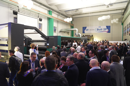 (c) EFI - open house event showing EFI Reggiani BOLT textile digital printer (c) EFI - open house event showing EFI Reggiani BOLT textile digital printer