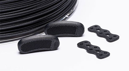 Evonik introducing world’s first carbon-fiber reinforced PEEK filament for long-term 3D printed medical implants. (©Evonik) Evonik introducing world’s first carbon-fiber reinforced PEEK filament for long-term 3D printed medical implants. (©Evonik)