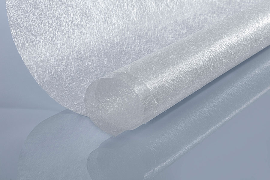 Freudenberg’s glass fiber wetlaid material surfacing veil. - Source: ©Freudenberg Performance Materials