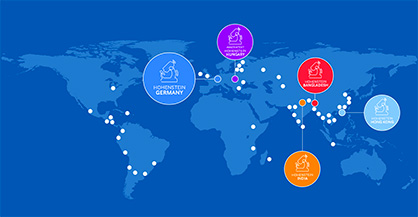 With over 1,000 employees at its headquarters in Bönnigheim and in more than 40 branch offices, contact offices and laboratories worldwide, Hohenstein conquers the current global challenges of the textile world. © Hohenstein With over 1,000 employees at its headquarters in Bönnigheim and in more than 40 branch offices, contact offices and laboratories worldwide, Hohenstein conquers the current global challenges of the textile world. © Hohenstein