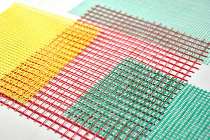 Grid structures from a knitting machines with weft insertion for use in the construction sector © 2021 KARL MAYER