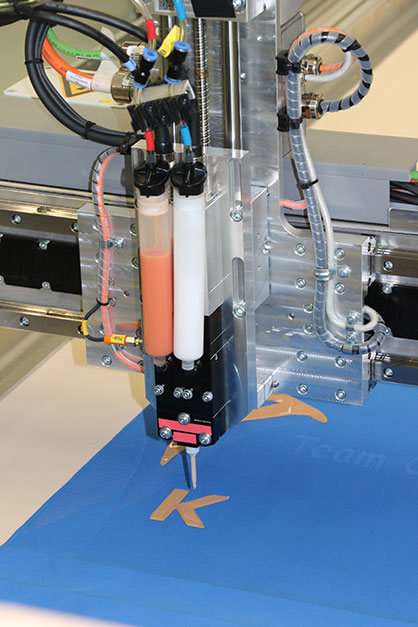 Fig. 1: The new 3D printing system from KARL MAYER © 2023 KARL MAYER Fig. 1: The new 3D printing system from KARL MAYER © 2023 KARL MAYER