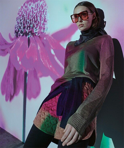 Knitted fully-fashion article of the latest STOLL trend collection WONDERFUL © 2023 KARL MAYER