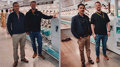 Mr. Muhammad Irfan, General Manager of the Gujar Khan plant and Mr. M. Jahanzaib Baloch, General Manager of the Rawalpindi plant and Mr. Martin Bace Service Manager Loepfe
