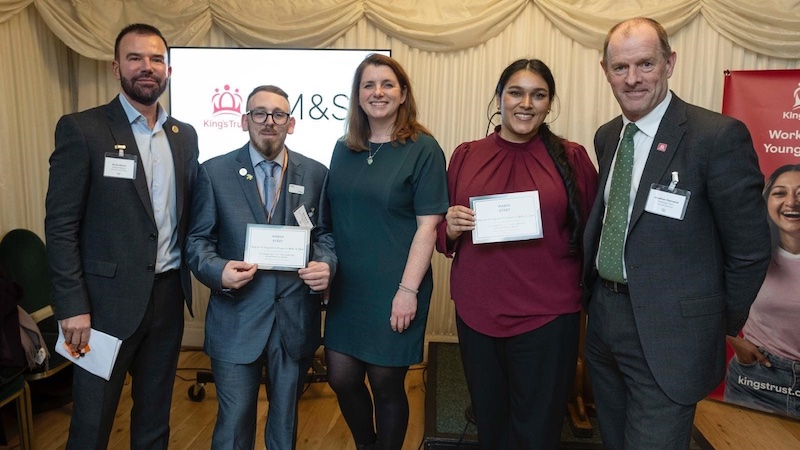 M&S is celebrating 20 years of Marks & Start - its groundbreaking employability programme in partnership with The Kings Trust. In that time, it has supported 30,000 people, including 12,000 young people facing barriers to employment gain their crucial first step on the career ladder © 2024  M&S