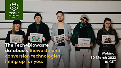 Tech4Biowaste Webinar Banner 2 – Biowaste and conversion technologies lining up for you / Source: nova-Institut GmbH