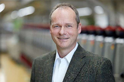 Robin Hefter is in charge of technical yarns at Gebr. Otto. © 2022 Gebr. Otto
