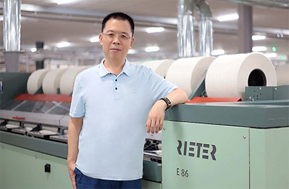 Mr. Jinxing Jiang, Owner and GM of Ruixin textile © 2022 Rieter Mr. Jinxing Jiang, Owner and GM of Ruixin textile © 2022 Rieter