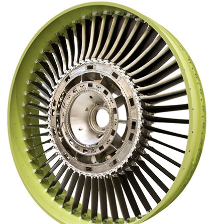 Composite fan case containing guide vanes. Image credit: GKN Aerospace © 2023 TeXtreme® Composite fan case containing guide vanes. Image credit: GKN Aerospace © 2023 TeXtreme®