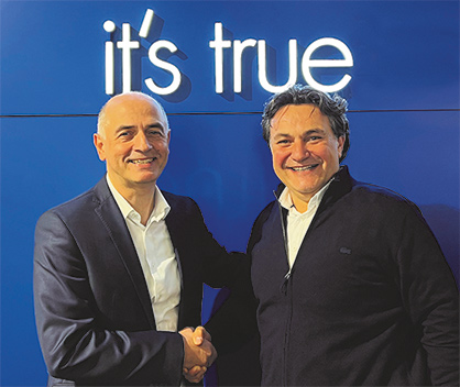 Markus Wurster, Director Sales and Marketing at Trützschler Group (left), and Osman Balkan, Owner of Balkan Textile Machinery INC.CO (right). © 2023 Trützschler