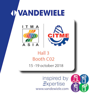 Van de Wiele innovations at ITMA Asia 2018